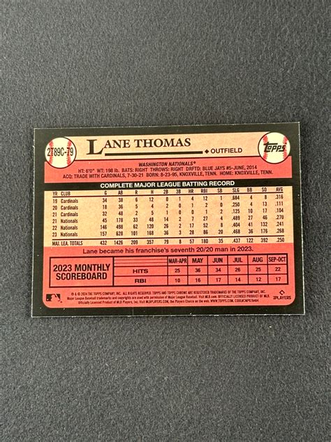 2024 Topps Series 2 LANE THOMAS Chrome Mojo Silver Pack 2T89C 79