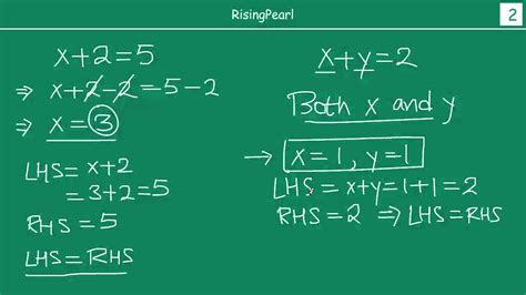 Equations With 2 Variables