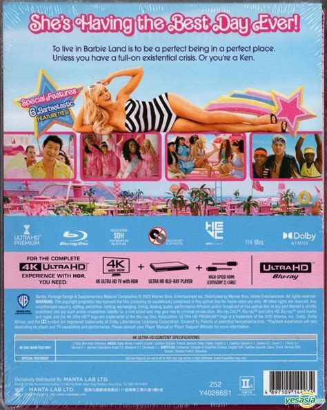 Yesasia Barbie 2023 4k Ultra Hd Blu Ray Steelbook Hong Kong