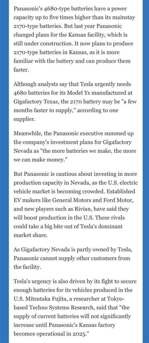 Jpr On Twitter Rt Berlinergy News Panasonic To Boost Ev Battery