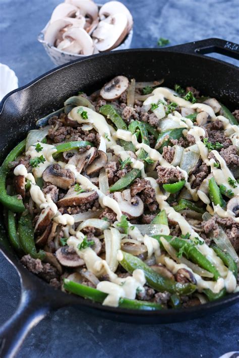 Whole Philly Cheesesteak Skillet Keto Mary S Whole Life