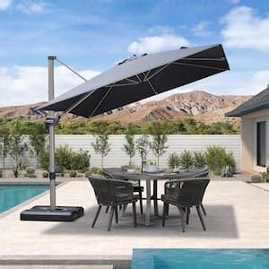 Purple Leaf Ft Square Olefin Outdoor Patio Cantilever Umbrella