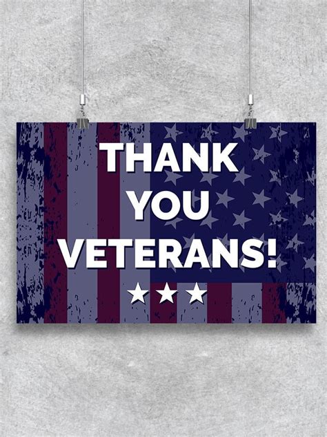 Thank You Veterans Poster Poster -Image by Shutterstock - Walmart.com