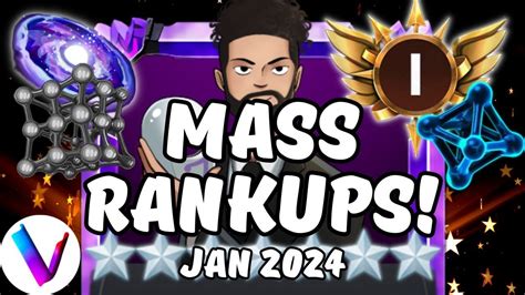 Mass Rank Ups New Rank 2 7 Stars And New Rank 5 Ascended 6 Stars January 2024 Youtube