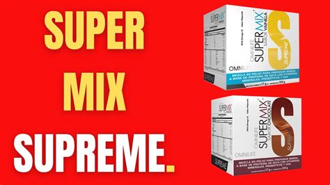 Super Mix Supreme Sabor Chocolate Y Vainilla OMNILIFE YouTube