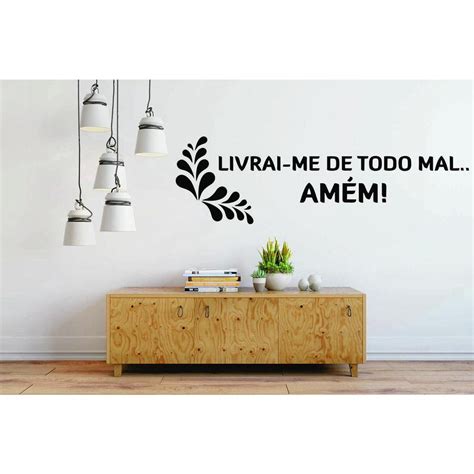 Adesivo De Parede Decorativo Livrai Me De Todo Mal Amém 2200 Shopee