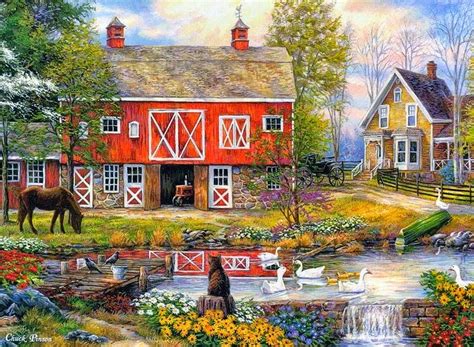 Chuck Pinson Romantic Painter Farm Paintings Country Art