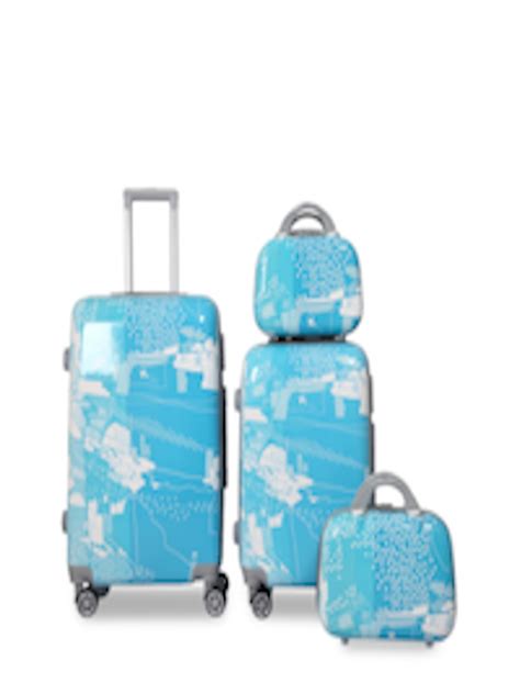 Buy Polo Class Set Of 4 Hard Sided Trolley Suitcases And Vanity Bags