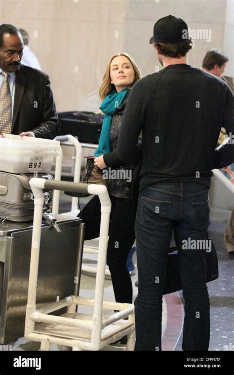 Emily Blunt And Her Husband John Krasinski Pass Through Security At Lax Los Angeles Usa 08 02