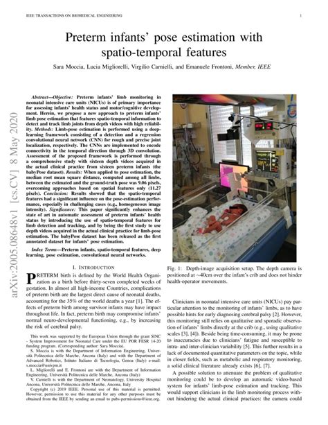 Preterm Infants Pose Estimation With Spatio Temporal Features Deepai