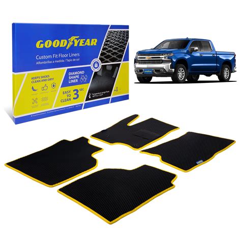 Goodyear Custom Fit Car Floor Liners for Chevrolet (Chevy) Silverado ...