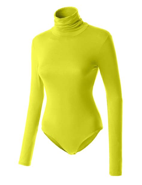 Lightweight Solid Turtleneck Long Sleeve Bodysuit CLEARANCE Turtle