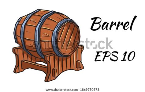 Barrel Wine Beer Vector Illustration Isolated เวกเตอร์สต็อก ปลอดค่า