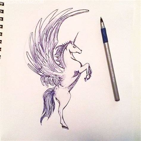 Unicorn With Wings Drawing at GetDrawings | Free download