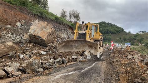 Bulldozer Clearing The Road Youtube