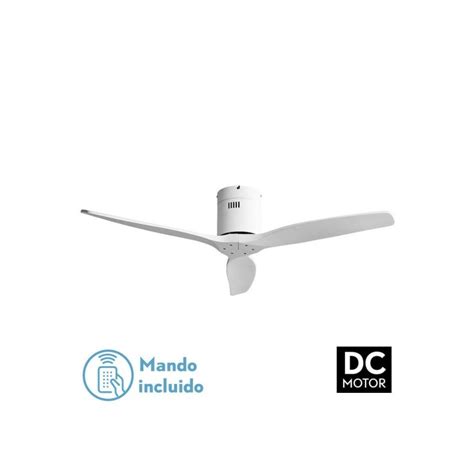 Ventilador Dc Aguilon Blanco Aspas Blancas Velocidades Sin Luz