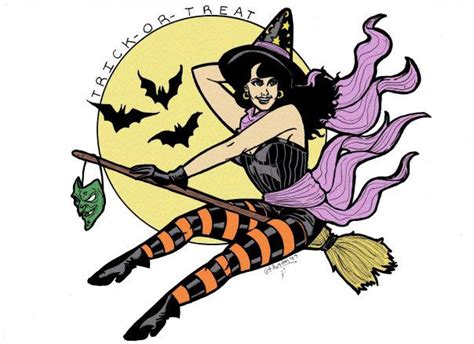 Witch Pin Up In Color By Tedkordlives On Deviantart