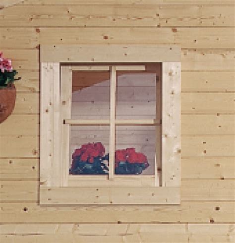 Einbaufenster KARIBU für Gartenhäuser 28 mm Wandstärke