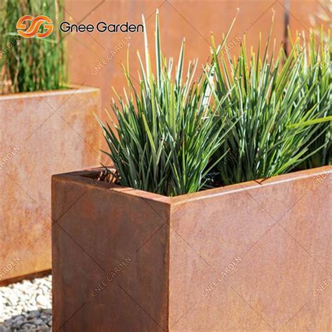 China Weathering Steel Tall Metal Planters Fabricantes Proveedores