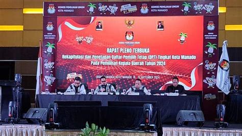 KPU Manado Sulawesi Utara Tetapkan DPT Pilkada 2024 Pemilih Tetap 342