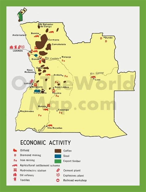 Economic map of Angola