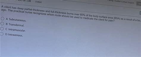 solved  client  deep partial thickness  cheggcom