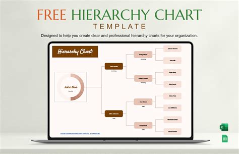 Free Hierarchy Chart Template - Download in Excel, Google Sheets ...