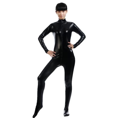 Men Lycra Spandex Shiny Metallic Zentai Suit Second Skin Tight Full