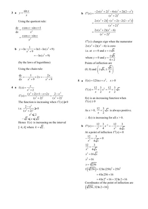 Solution Differentiation Practice Worked Solutions Studypool