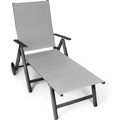 Liwi Chaise Longue Avec Surface Textile Transat De Jardin Avec