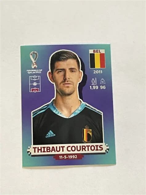 ADESIVO PANINI COPPA Del Mondo Qatar 2022 Thibaut Courtois No Bel 3 EUR