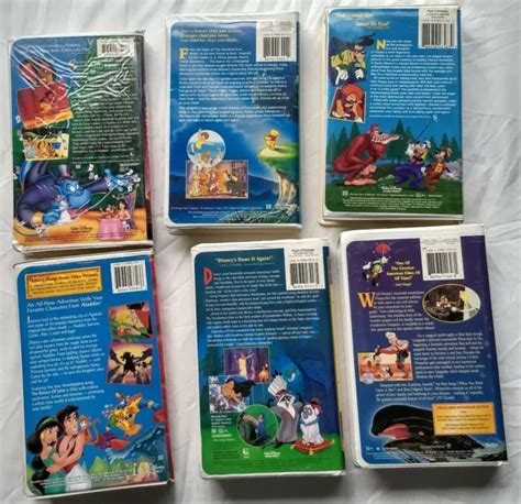 6 Disney Vhs Tapes Pinocchio Pocahontas Goofy Aladdin Return Of Jafar Porn Sex Picture