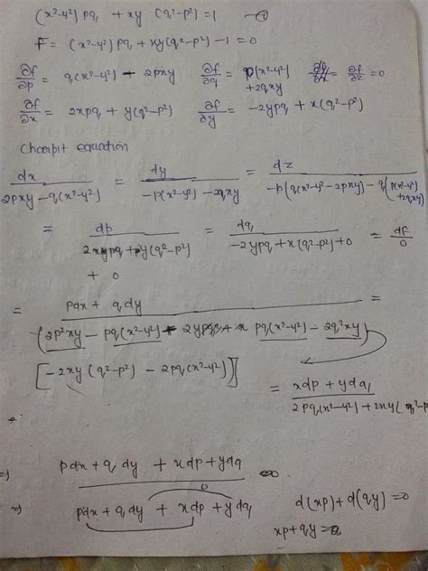 X2 Y2 Pq Xy P2 Q2 1 Solve Partial Diferentail Equation Brainly In