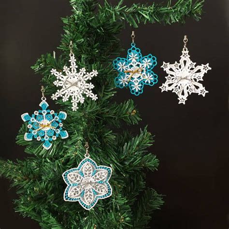 3D FSL Snowflakes Free Standing Lace Machine Embroidery Etsy