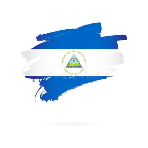 Bandera De Nicaragua Ejemplo Del Vector Las Pinceladas Ilustración Del Vector Ilustración De