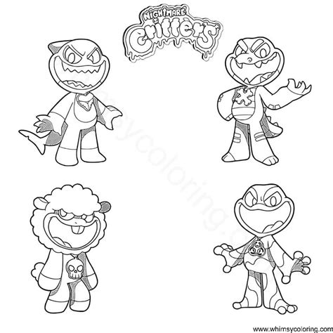 15 Free Printable Nightmare Critters Coloring Pages - Whimsy Coloring