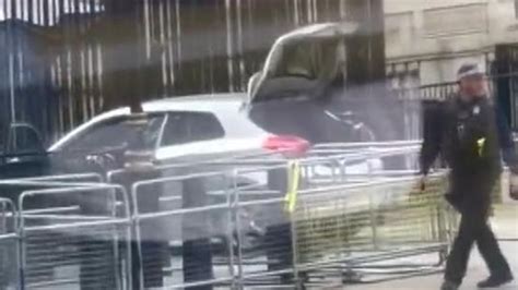 Watch Moment Man Arrested After Car Crashes Into Downing Street Gates