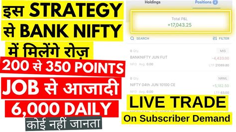 Bank Nifty Options Scalping Strategy Bank Nifty Trading Strategy Best Intraday Strategy