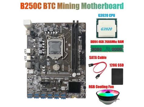 B C Btc Miner Motherboard G Cpu Rgb Fan Ddr Gb Mhz Ram G