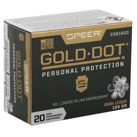 Speer Gold Dot Pp 9mm 124gr Hp Range Usa