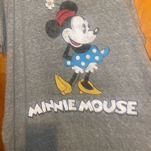 Disney Minnie Mouse Gray Tshirt Plus Size 4x Gem