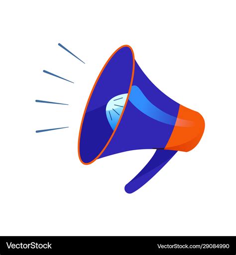 Megaphone loud speaker cartoon icon a Royalty Free Vector