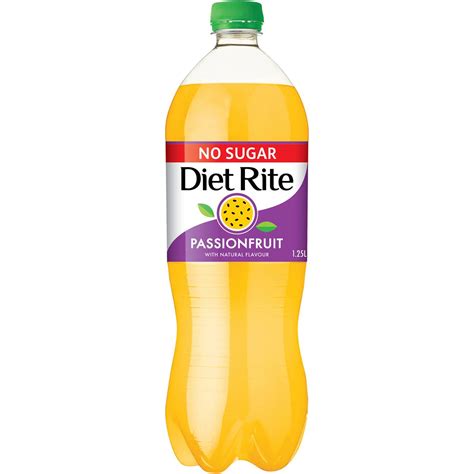 Diet Rite Soft Drink Passionfruit Bottle 125l Woolworths