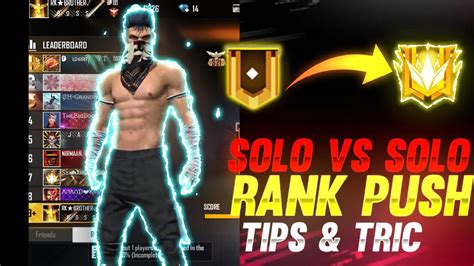 How To Push Rank Solo Vs Solo In Free Fire Free Fire Solo Vs Solo