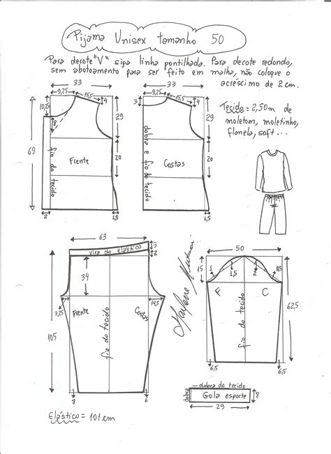 Pijama Ou Abrigo Unisex Diy Molde Corte E Costura Marlene Mukai