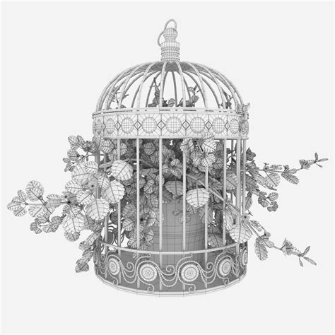 Ivy In A Bird Cage 3d Model Cgtrader