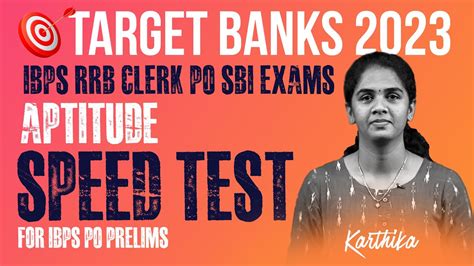 Speed Test For IBPS Exam Aptitude By Karthika IBPS Clerk PO SBI