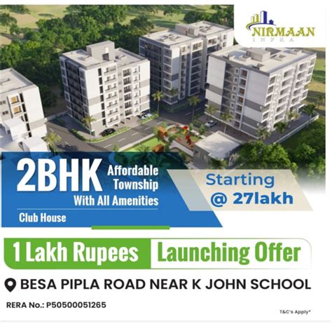 Bhk Sq Ft Residential Apartment For Sale In Besa Pipla Road