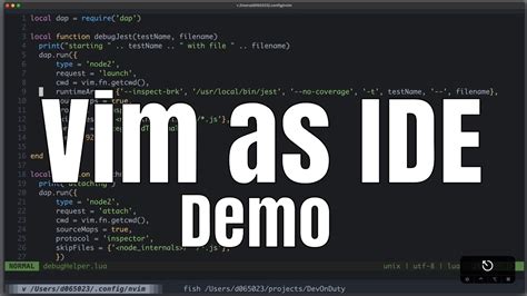 Vim As IDE Demo YouTube