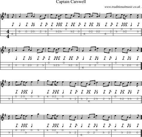 Scottish Tune Sheetmusic Midi Mp3 Mandolin Tab And PDF For Captain